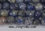 CDU309 15.5 inches 6mm faceted round blue dumortierite beads