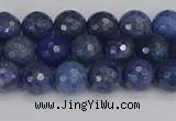 CDU323 15.5 inches 6mm faceted round blue dumortierite beads