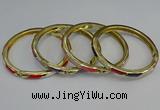 CEB109 7mm width gold plated alloy with enamel bangles wholesale