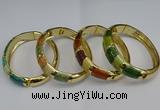 CEB121 16mm width gold plated alloy with enamel bangles wholesale