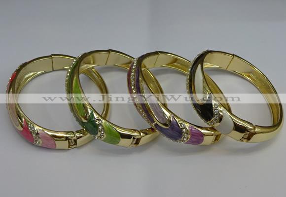 CEB124 16mm width gold plated alloy with enamel bangles wholesale
