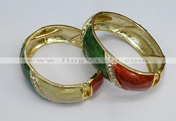 CEB135 18mm width gold plated alloy with enamel bangles wholesale