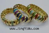 CEB155 20mm width gold plated alloy with enamel bangles wholesale