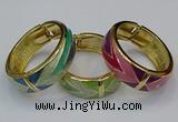 CEB168 20mm width gold plated alloy with enamel bangles wholesale