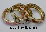 CEB179 17mm width gold plated alloy with enamel bangles wholesale