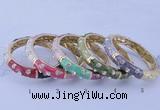 CEB37 5pcs 12mm width gold plated alloy with enamel rhinestone & bangles