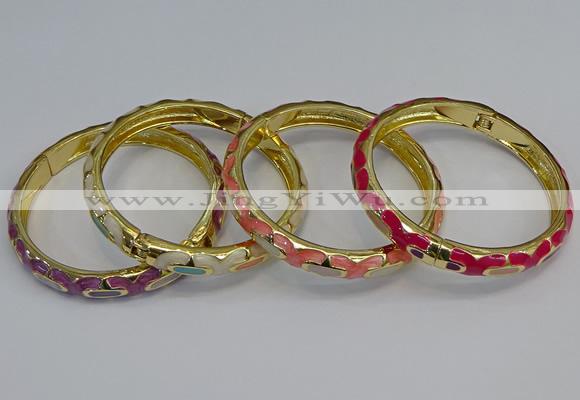 CEB50 7mm width gold plated alloy with enamel bangles wholesale