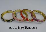CEB61 9mm width gold plated alloy with enamel bangles wholesale