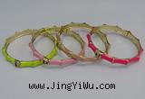 CEB65 6mm width gold plated alloy with enamel bangles wholesale
