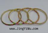 CEB76 5mm width gold plated alloy with enamel bangles wholesale