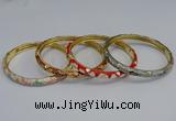 CEB94 6mm width gold plated alloy with enamel bangles wholesale
