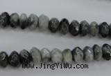 CEE67 15.5 inches 5*8mm faceted rondelle eagle eye jasper beads