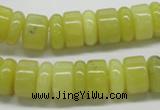 CEJ02 15.5 inches 5*14 & 8*14mm rondelle lemon jade beads wholesale