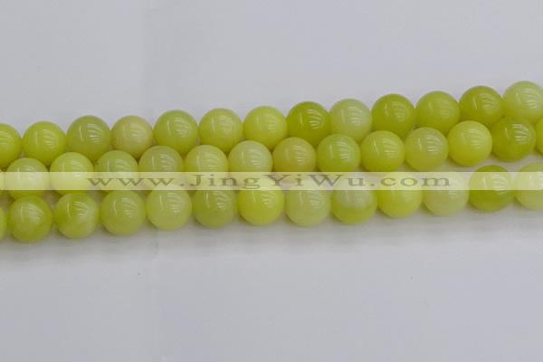 CEJ204 15.5 inches 12mm round lemon jade beads wholesale