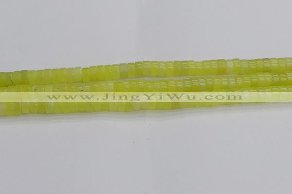 CEJ220 15.5 inches 3*6mm heishi lemon jade beads wholesale