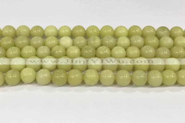 CEJ354 15.5 inches 12mm round lemon jade beads wholesale