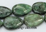 CEM08 15.5 inches 18*25mm flat teardrop emerald gemstone beads