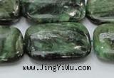CEM21 15.5 inches 22*30mm rectangle emerald gemstone beads wholesale