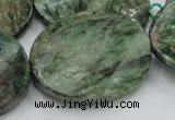 CEM26 15.5 inches 30*40mm twisted oval emerald gemstone beads