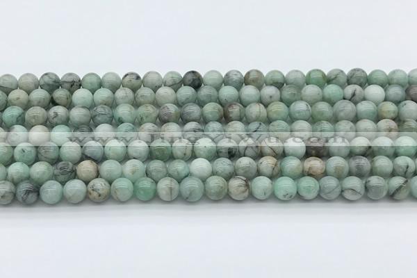 CEM51 15.5 inches 6mm round emerald gemstone beads wholesale