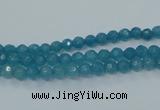 CEQ11 15.5 inches 4mm faceted round blue sponge quartz beads