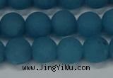 CEQ268 15.5 inches 10mm round matte blue sponge quartz beads