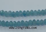 CEQ32 15.5 inches 4*6mm faceted rondelle blue sponge quartz beads
