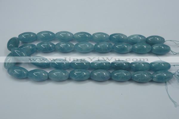 CEQ66 15.5 inches 13*23mm rice blue sponge quartz beads