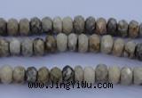 CFA208 15.5 inches 4*6mm faceted rondelle chrysanthemum agate beads