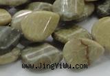 CFA23 15.5 inches 15*20mm twisted teardrop chrysanthemum agate beads
