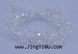 CFB580 8*10mm faceted rondelle crystal beads adjustable bracelet