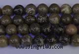 CFC210 15.5 inches 4mm round grey fossil coral beads wholesale