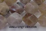 CFC303 15.5 inches 12mm faceted nuggets coral jade beads