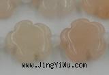 CFG1020 15.5 inches 16mm carved flower pink aventurine beads