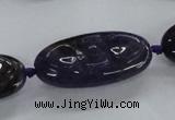 CFG1136 15.5 inches 20*40mm carved oval agate gemstone beads