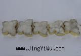 CFG1190 7.5 inches 40*45mm - 45*55mm butterfly druzy agate beads