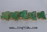 CFG1195 7.5 inches 40*45mm - 45*55mm butterfly druzy agate beads
