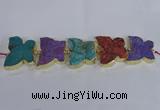 CFG1197 7.5 inches 40*45mm - 45*55mm butterfly druzy agate beads