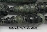 CFG1532 15.5 inches 10*35mm carved teardrop kambaba jasper beads