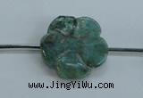 CFG20 15.5 inches 24mm carved flower new dragon blood jasper beads