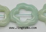 CFG31 15.5 inches 30mm carved flower amazonite gemstone beads
