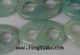 CFG313 15.5 inches 20*30mm carved oval amazonite gemstone beads