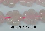 CFG450 15.5 inches 20mm carved flower rose quartz beads