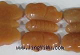 CFG520 15.5 inches 30*38mm carved animal red aventurine beads