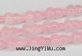 CFG63 15.5 inches 8*13mm carved calabash rose quartz beads