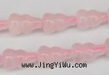 CFG64 15.5 inches 10*16mm carved calabash rose quartz beads