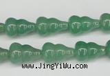 CFG66 15.5 inches 10*16mm carved calabash green aventurine beads