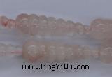 CFG753 15.5 inches 10*35mm carved teardrop natural pink quartz beads