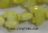 CFG800 12.5 inches 14*18mm carved animal lemon jade beads