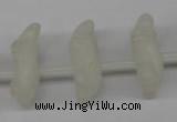 CFG865 Top-drilled 14*20mm carved animal white jade gemstone beads